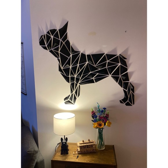 DGEmily Geometric French Bull Dog Wall Art | Large-Scale | Custom Sizes!! - Picture 4 of 6